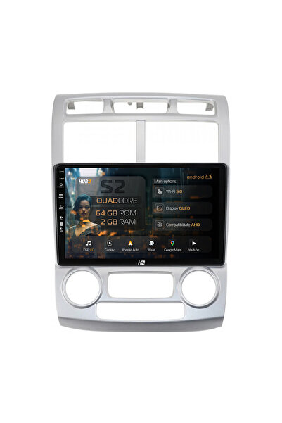 HUB64 Navigație Android Kia Sportage (2005-2010) M/AC, 9 inch, 2GB RAM, CarPl...