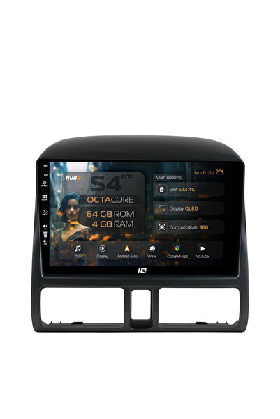 HUB64 Navigație Android Honda CRV (1998-2005), 9 inch, 4GB RAM, CarPlay și An...