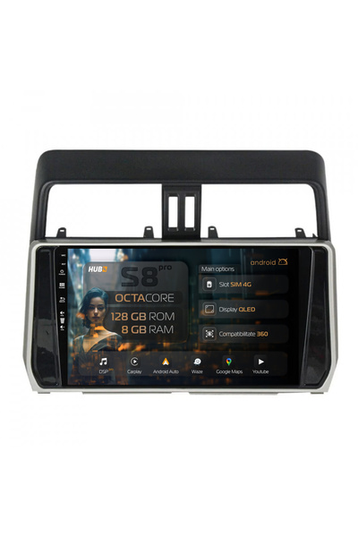 HUB64 Navigație Android Toyota Land Cruiser / Prado J150 (2018+), 10.1 inch, ...