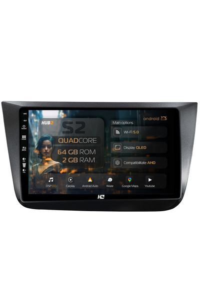 HUB64 Navigație Android Seat Altea/Toledo (2005-2012), 9 inch, 2GB RAM, CarPl...