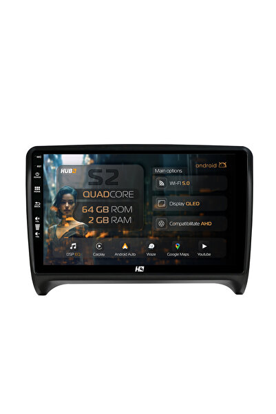 HUB64 Navigație Android Audi TT, 9 inch, 2GB RAM, CarPlay și Android Auto, GPS