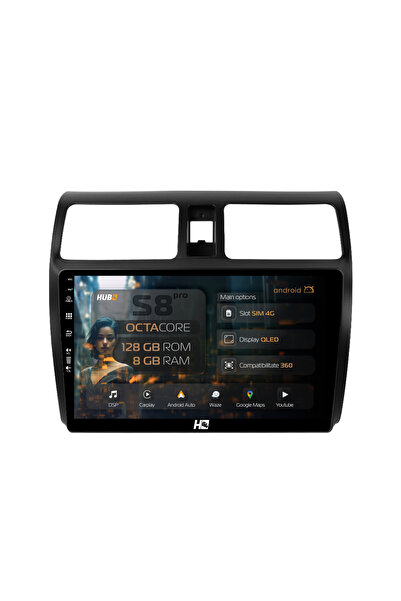 HUB64 Navigație Android Suzuki Swift (2003-2010), 10.1 inch, 8GB RAM, CarPlay...