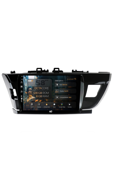 HUB64 Navigație Android Toyota Corolla (2012-2016), 10.1 inch, 8GB RAM, CarPl...