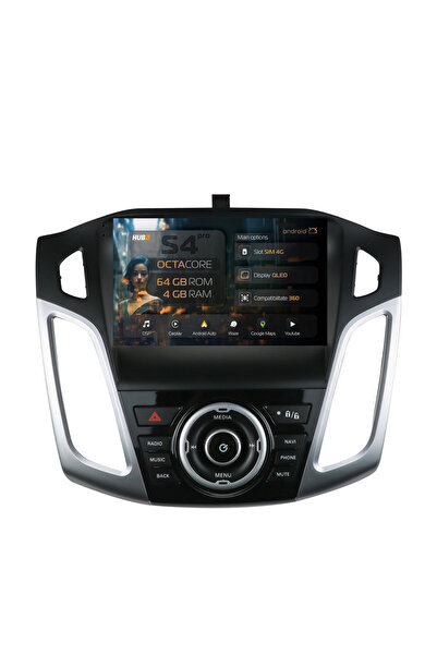 HUB64 Navigație Android Ford Focus 3 (2011-2019), 9 inch, 4GB RAM, CarPlay și...