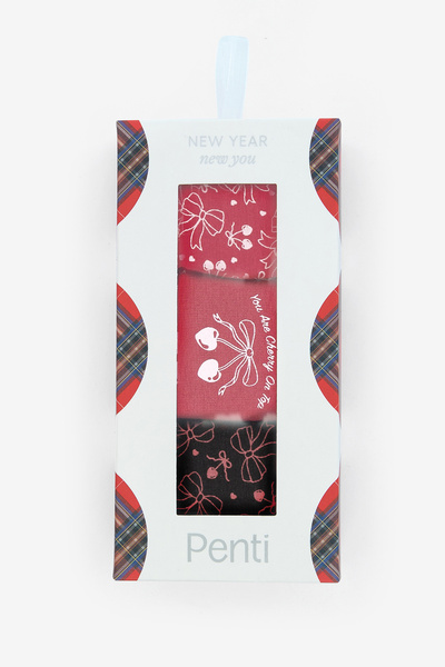 Penti You Are Cherry on Top Cotton 3-Piece Multicolored Brazilian Panties