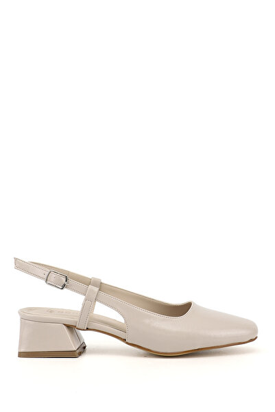 GÖNDERİ(R) Women's Leather Flat Toe Open Back Shoes