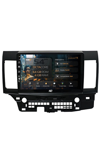HUB64 Navigație Android Mitsubishi Lancer (2007-2016), 10.1 inch, 4GB RAM, Ca...