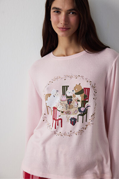Penti Dusty Rose Good Mood Thermal Effect Pajama Top