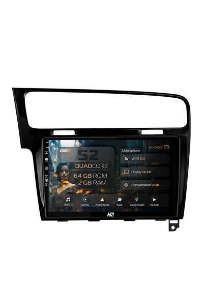 HUB64 Navigație Android Volkswagen Golf 7, 10.1 inch, 2GB RAM, CarPlay și And...