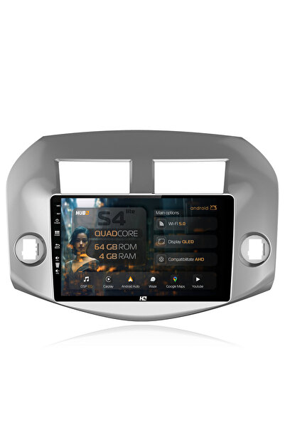HUB64 Navigație Android Toyota RAV4 (2005-2013), 10.1 inch, 4GB RAM, CarPlay ...