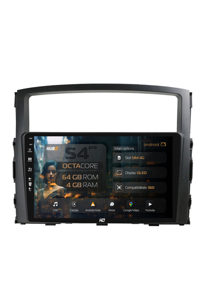 HUB64 Navigatie Android Mitstubishi Pajero (2006-2014), 9 inch, 4GB RAM, CarP...