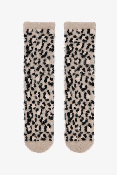 Penti Açık Bej Leopar Desenli Ev Patiği