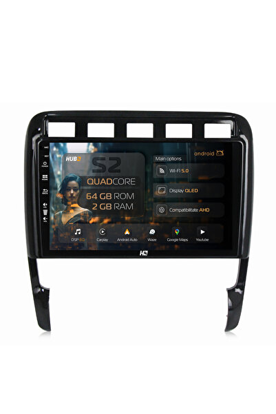 HUB64 Navigație Android Porsche Cayenne (2002-2010), 9 inch, 2GB RAM, CarPlay...