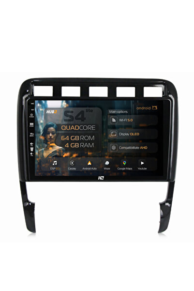 HUB64 Navigație Android Porsche Cayenne (2002-2010), 9 inch, 4GB RAM, CarPlay...