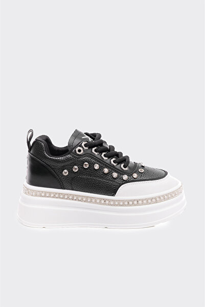 derinet Yüksek Taban Taşlı Kadın Sneaker