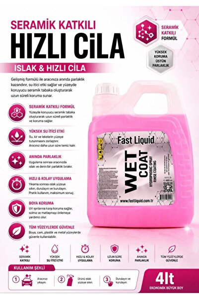 Fast Liquid Hızlı Cila , Wax , Boya Koruma , Islak Cila Seramik Katkılı Wet C...