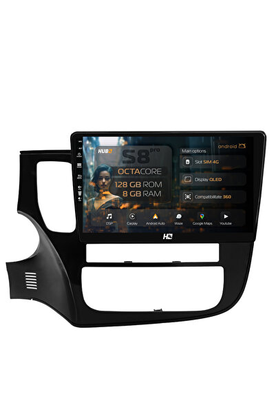 HUB64 Navigație Android Mitsubishi Outlander (2013-2020), 10.1 inch, 8GB RAM,...