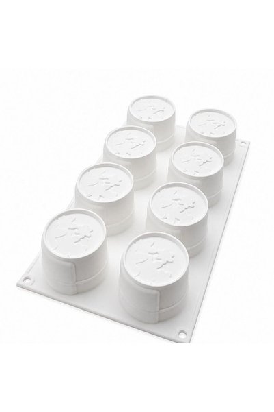 dinckitchen Flower Patterned Silicone Pastry and Dessert Mold Antea 130 Ø62 H...