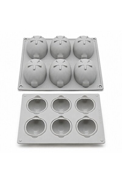 NOVA SİLİKON 3D Limon Silikon Pasta ve Kek Kalıbı 6lı 6lı 80 x 56 x 46 mm