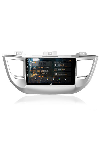 HUB64 Navigatie Android Hyundai Tucson 3 (2015-2018), 9 inch, 6GB RAM, CarPla...