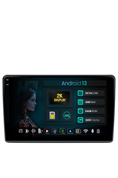 HUB64 Navigație Android Peugeot 308 (2012-2017), 9,5 inch, 4GB RAM, CarPlay ș...