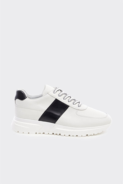 derinet Bağcıklı Hakiki Deri Erkek Sneaker