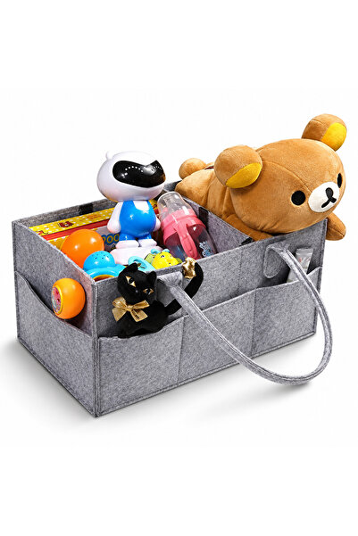 STAR BABiES - Diaper Caddy Organizer Pack Of 2 - Grey