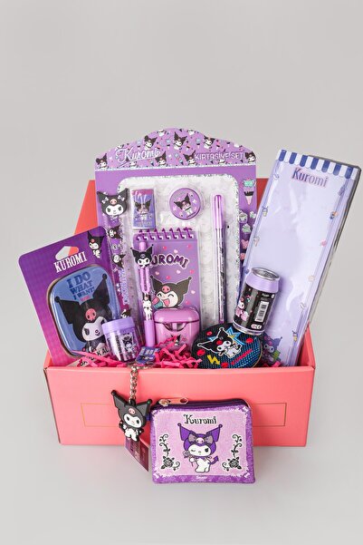 kuromi DEKOMUS LICENSED 17-PIECE STATIONERY SET INCLUDING VERSATILE PEN, RULE...