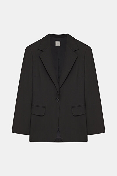 W Collection SİYAH MONO KAPAMA CEKET