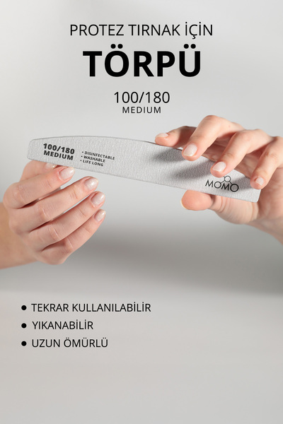 MOMO professional Momo Törpü 100/180 Yarım Ay Gri Medium
