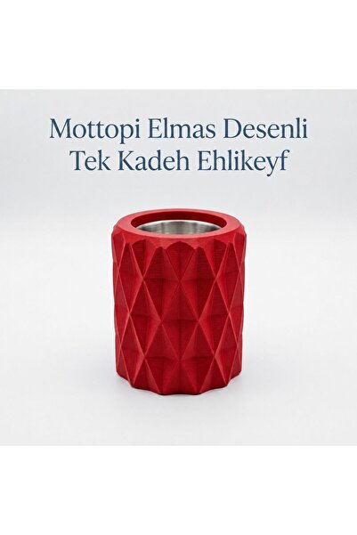 Mottopi Ehlikeyf Elmas Desenli Tek Kadeh,Metal İç Hazneli Termojelli Soğutucu...