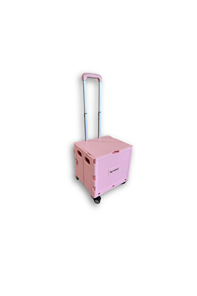 Portakap 4 Tekerlekli, Pembe, 32L Standart Boy, Sabit Tutacaklı Alışveriş Ara...