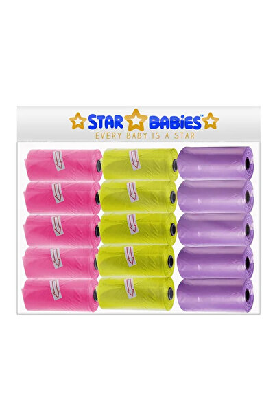STAR BABiES حقيبة حفاضات معطرة تحتوي على 15/225 كيس - متنوعة