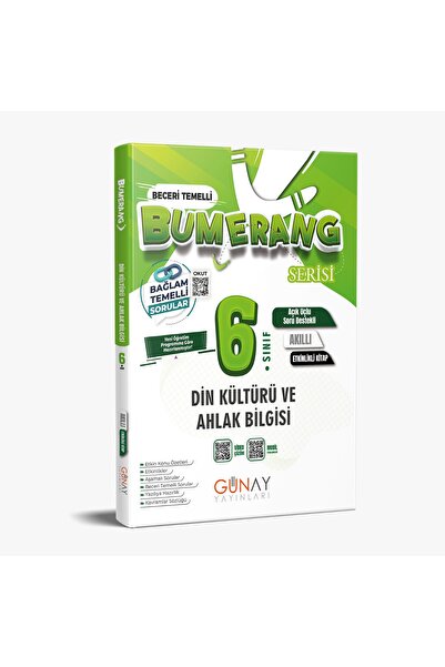 Günay Yayınları GÜNAY YAYINCILIK 6. SINIF BUMERANG DİN KÜLTÜRÜ VE AHLAK BİLGİSİ ETKİNLİKLİ AKILLI KİTAP (GÜNCEL MÜFREDAT)