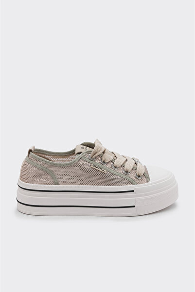 derinet Bağcıklı Taş Aksesuarlı Kadın Sneaker