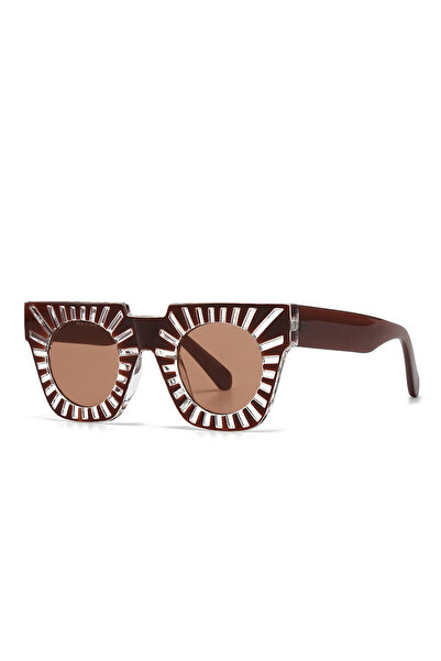 Choice Burgundy Foreign Trade Cross-Border Popular Sunglasses with Rice Nail ...