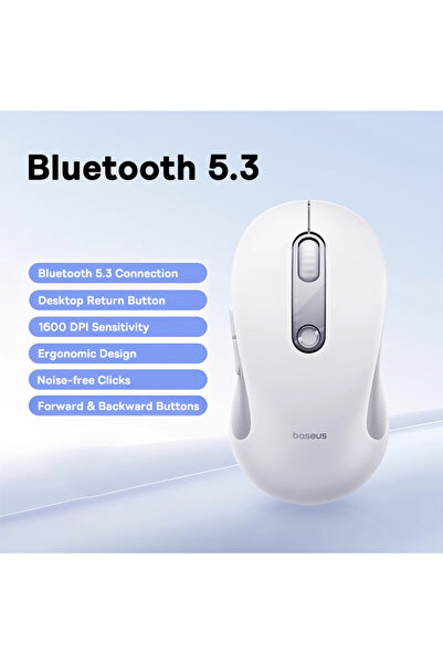 Choice BASEUS Bluetooth 5.3 White Baseus Wireless Mouse USB 2.4G Bluetooth 5....