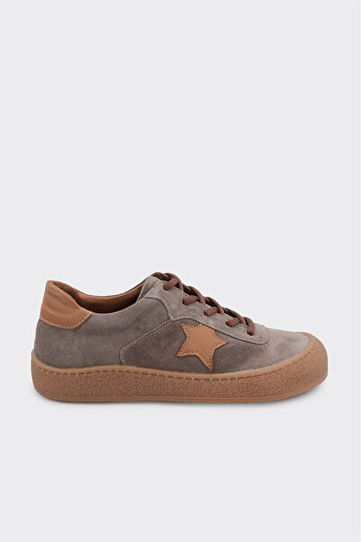 derinet Hakiki Deri Bağcıklı Kadın Sneaker