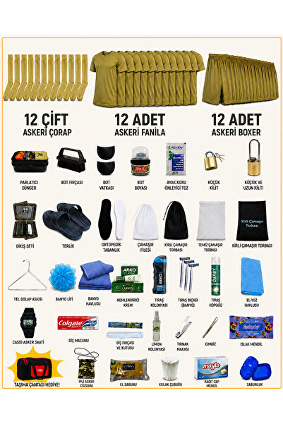 Genel Markalar 12'li Vip Full Dolu Bedelli Askerlik Paketi - Bedelli Askerlik...