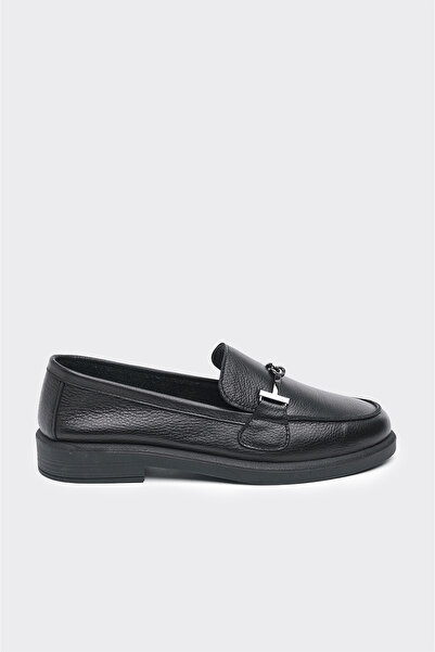 derinet Tokalı Hakiki Deri Kadın Loafer