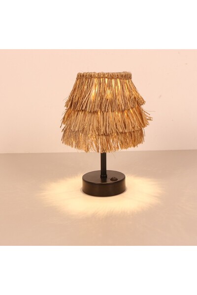 Mylamp Güneş Enerjili Masa Lambası Doğal Muz Lifi 27x20 cm