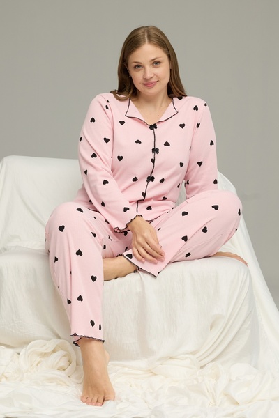 Siyah İnci Πιτζάμα Plus Size "Siyah Inci" HEART