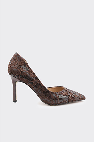 derinet Dantel İşlemeli Kadın Stiletto