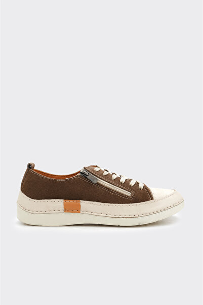 derinet Günlük Hakiki Deri Kadın Sneaker