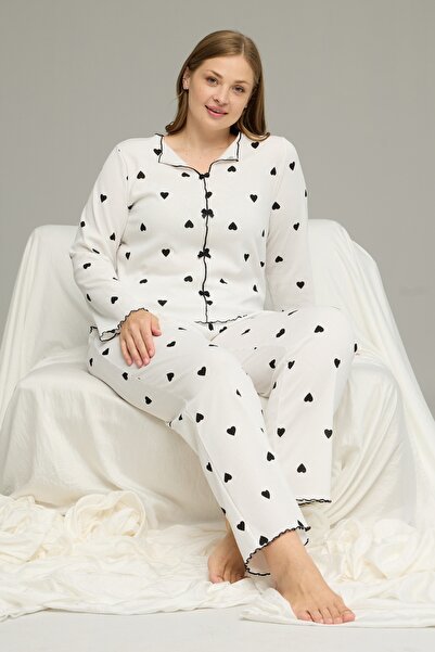 Siyah İnci Πιτζάμα Plus Size "Siyah Inci" HEART