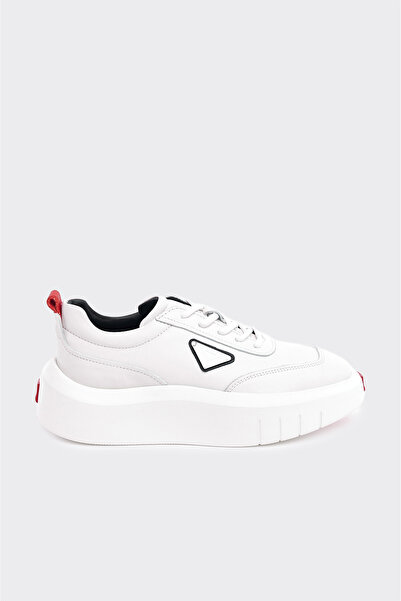 derinet Yüksek Taban Hakiki Deri Erkek Sneaker