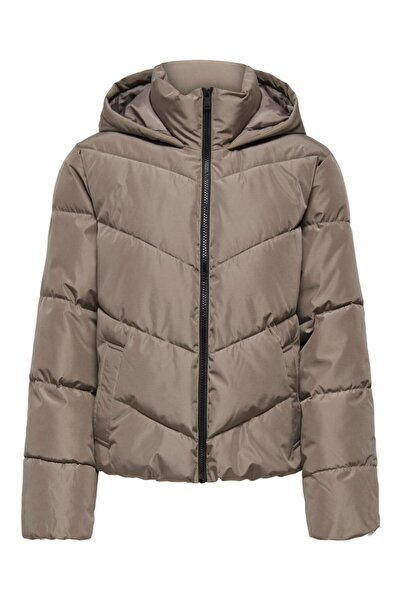 ONLY Μπουφάν γυναικείο 15373797 "Clair puffer" μπεζ walnut