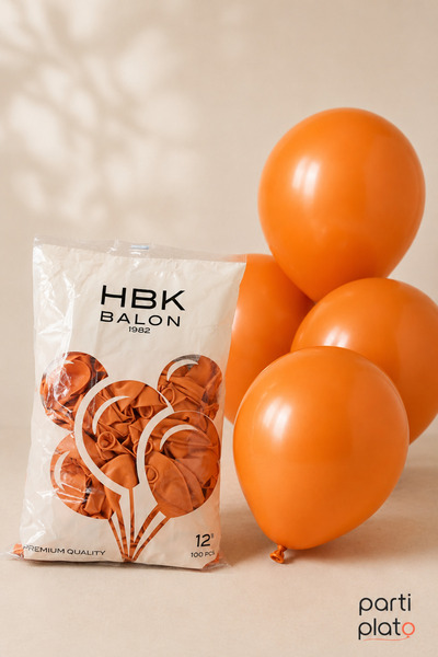 HBK Balon Pastel 12" Balon HBK Turuncu 100'lü