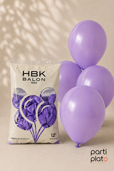 HBK Balon Pastel 12" Balon Hbk Light Violet 100Pcs