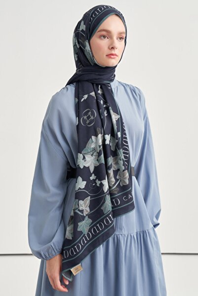 carell Luena Desen Norena Wool Shawl Navy Blue